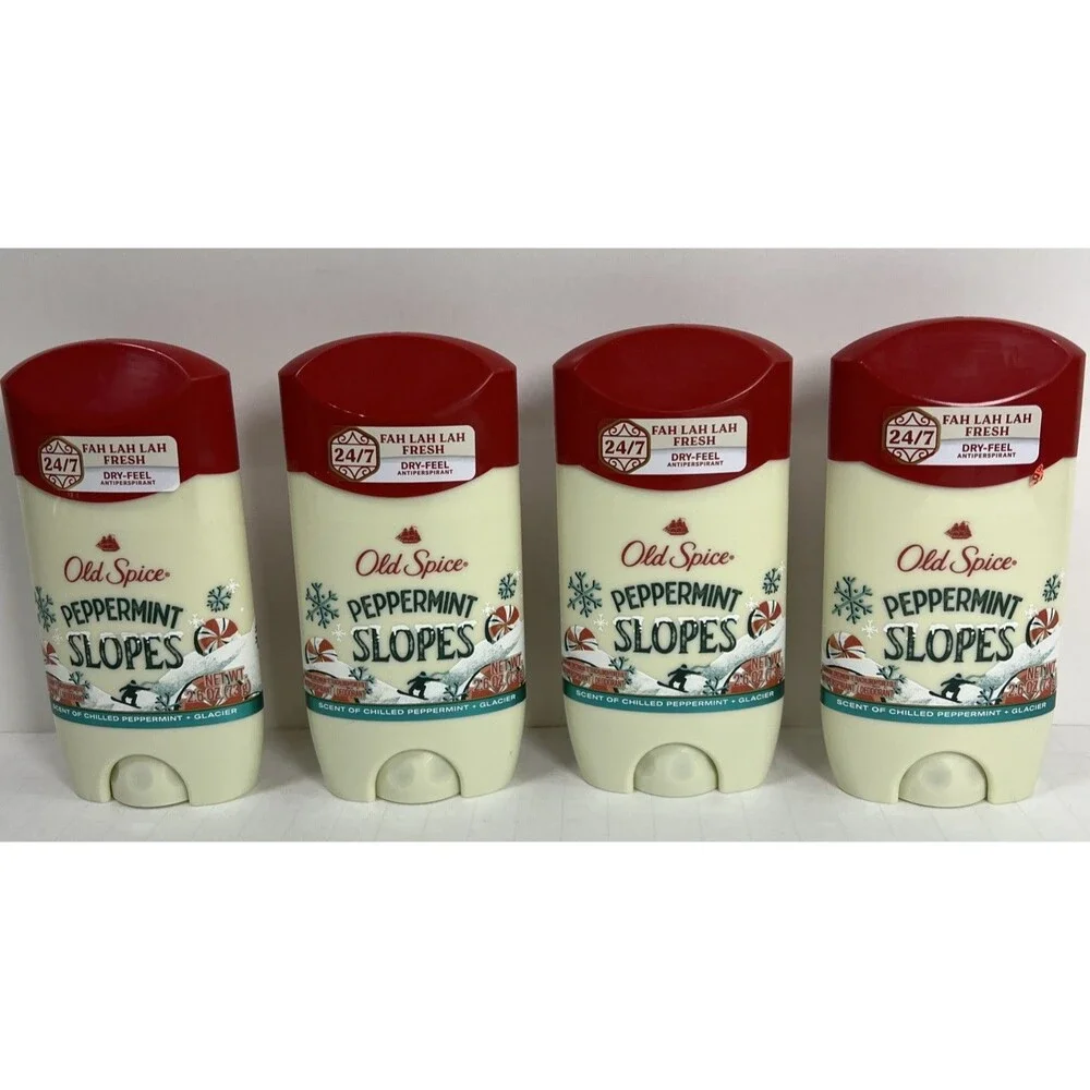 4 Old Spice Peppermint Slopes Antiperspirant Limited Edition 2.6 Oz